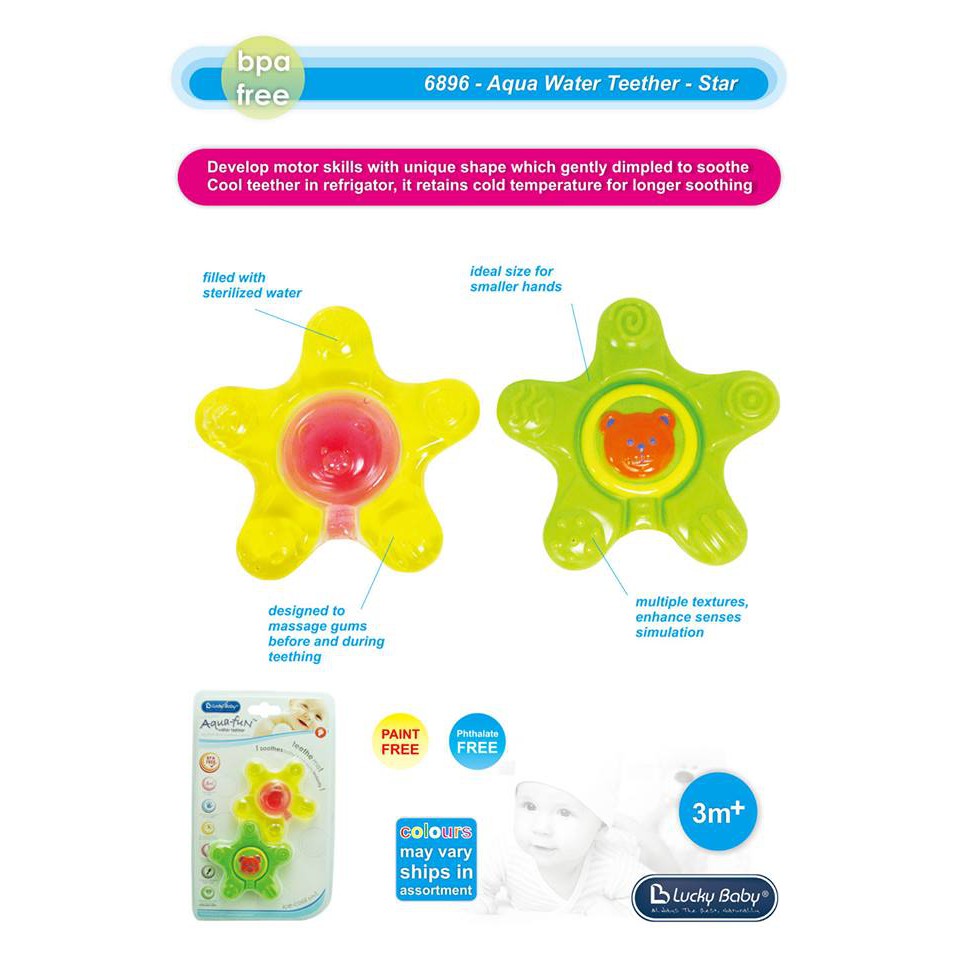 Water Teether Circle Star (LB 6896) gigitan bayi