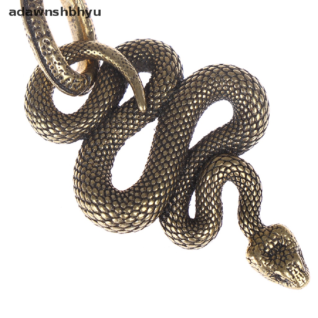 Adawnshbhyu 1pc Kuningan Snake Key Ring Gantungan Kunci Boa Aksesoris Kecil Luar Ruangan Mobil Gantung