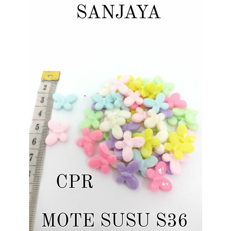 MOTE SUSU / MANIK SUSU / MANIK PASTEL / MOTE DOFF BAHAN AKRILIK UNTUK KERAJINAN DIY / MOTE SUSU MOTIF / MOTE SUSU ANEKA BENTUK / MOTE SUSU S01-S41 CPR