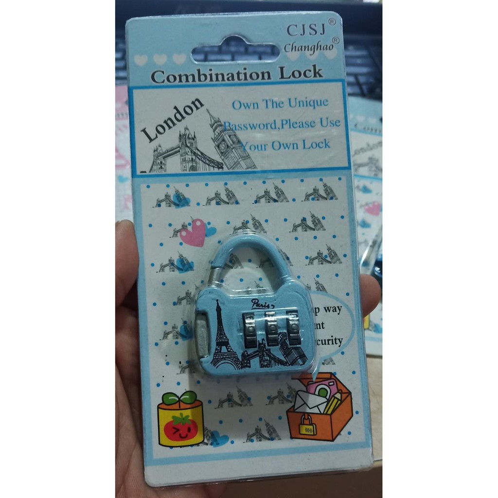 Gembok Koper Motif Padlock travel