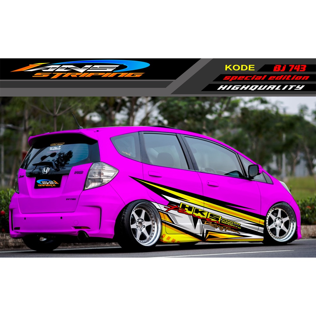 DECAL STICKER MOBIL HONDA BRIO AGYA JAZZ AVANZA YARIS / DECAL STICKER MOBIL JAZZ / STIKER MOBIL