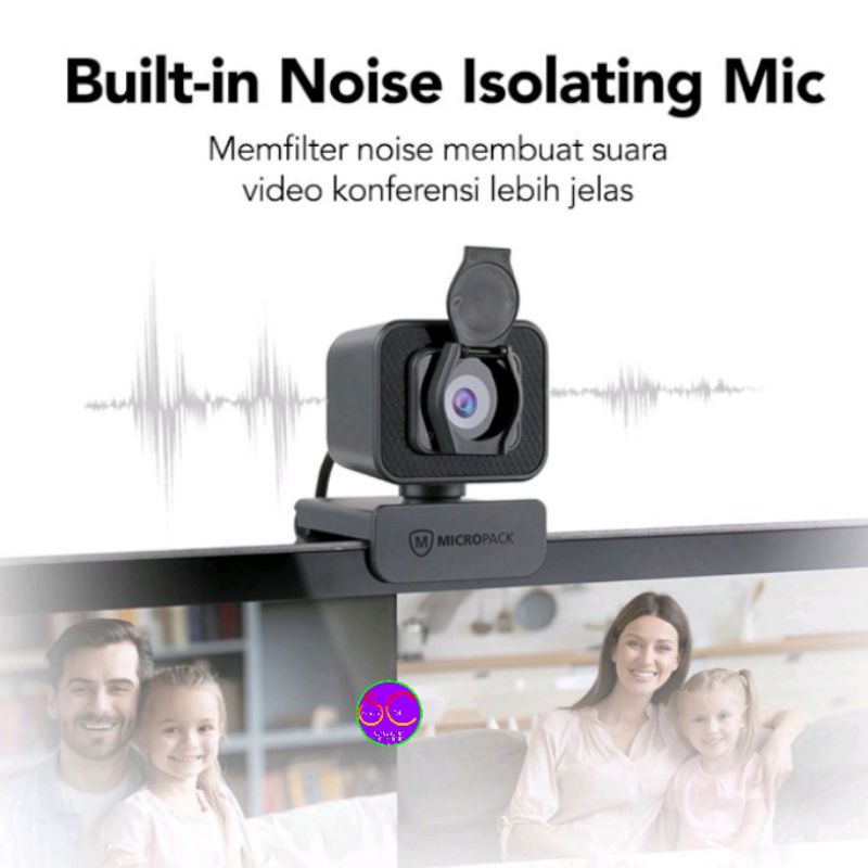 Webcam Full HD 1080P USB C Connector with Microphone MICROPACK (MWB-15)