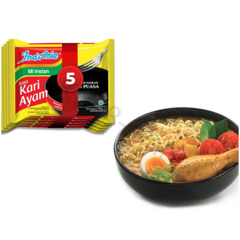 

Indofood - Indomie Kuah Kari Ayam 5pcs/Bawang Goreng Lebih Banyak