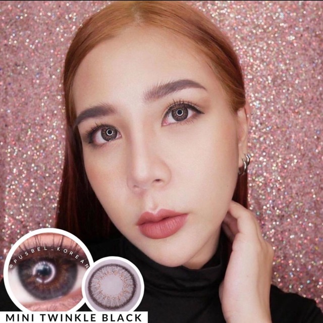 Mini twinkle black softlens original korea