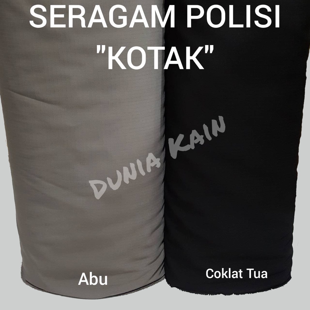 Bahan Kain Seragam Polri Polisi motif KOTAK merek Esplana bahan Hightwist (Harga per 0.1 meter)