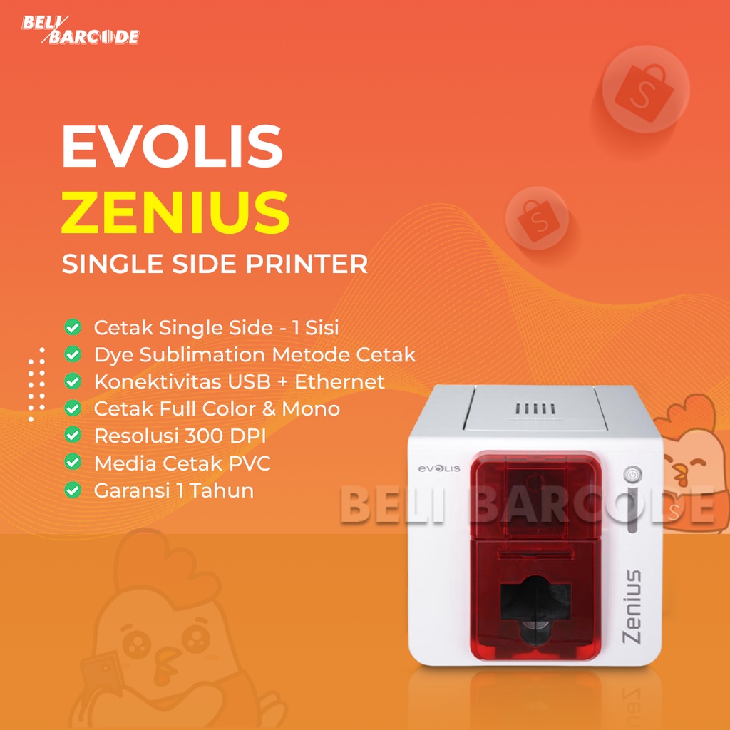 Printer ID Card Evolis Zenius Expert Cetak Kartu PVC Single Side