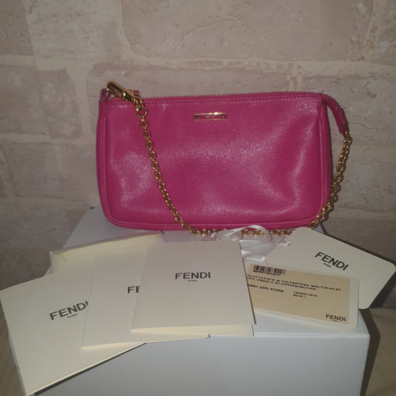 SOLD---Fendi Flat Clutch authentic 100%