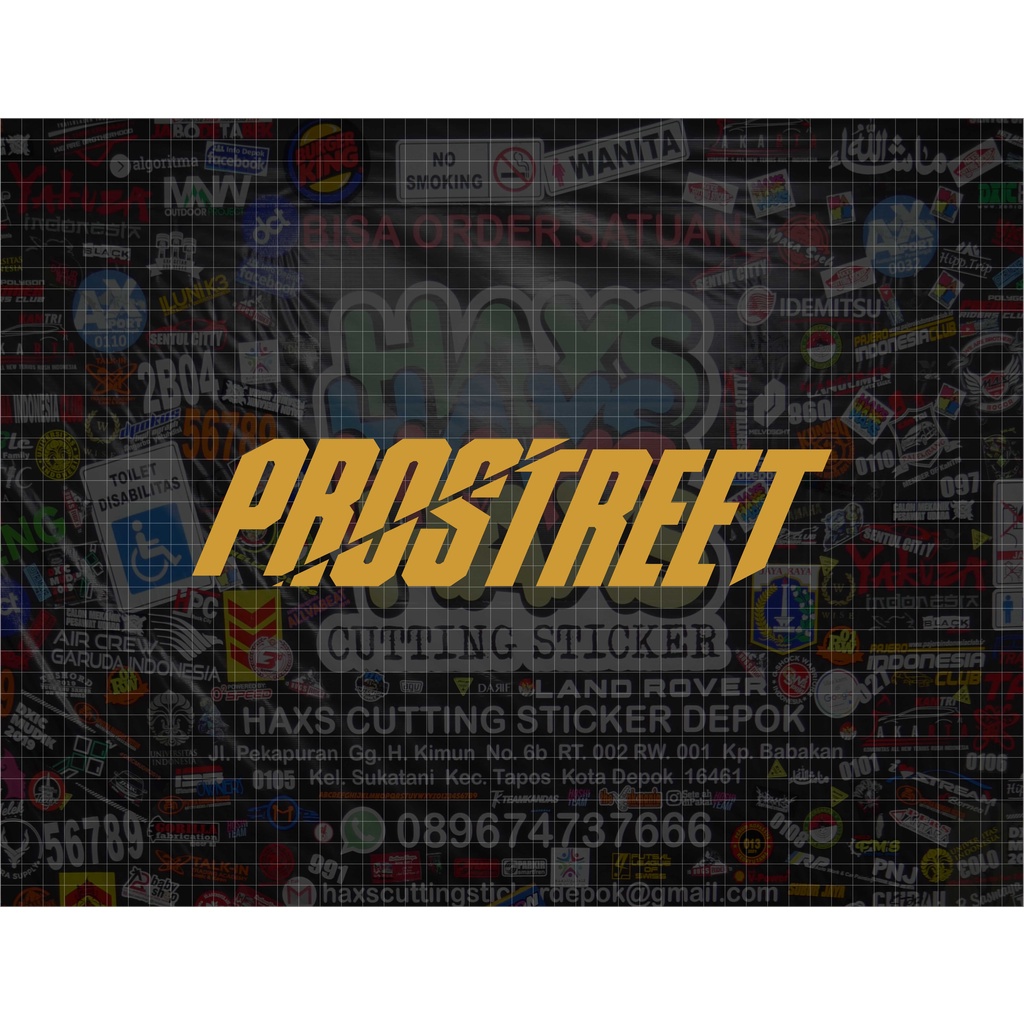 Cutting Sticker Prostreet Ukuran 30 Cm Untuk Mobil dan Motor