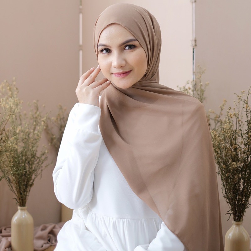 HIJAB PASHMINA CERUTY BABYDOLL-Peanut