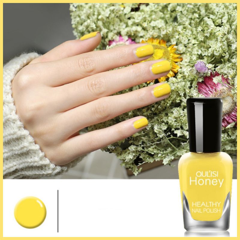 (CODE31-41) OULISI Original Honey  Healthy Nail Polish Kutek Halal Muslimah Terlaris