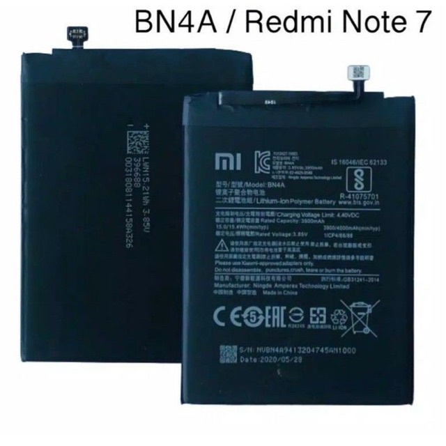Batterai Xiaomi BN4A / Redmi Note 7 / Note 7 Pro / 7S / 8T Baterai Model Original