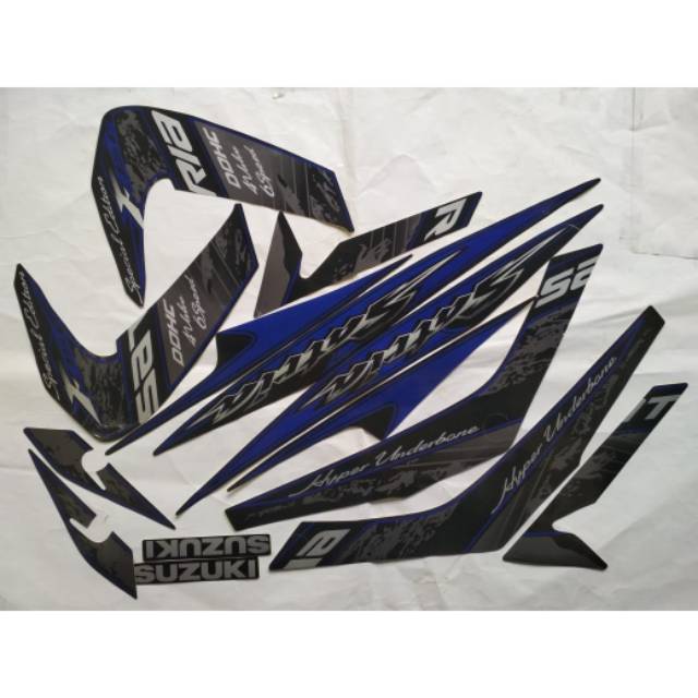 stiker striping suzuki satria fu se 2012 hitam biru