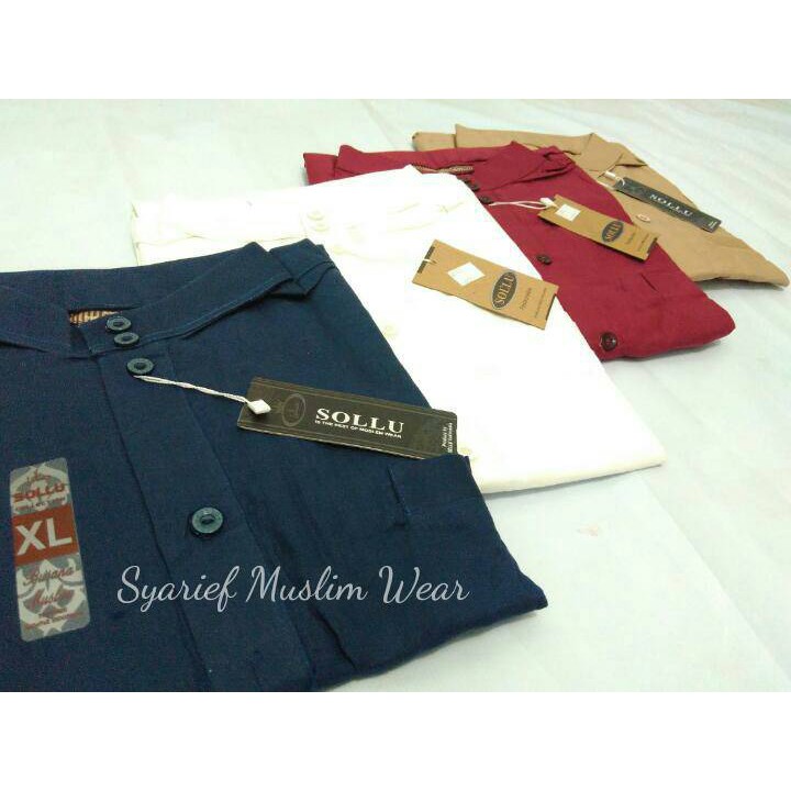 PRODUK BARU FASHION MUSLIM Atasan Gamis Pria - Sollu (High Quality)