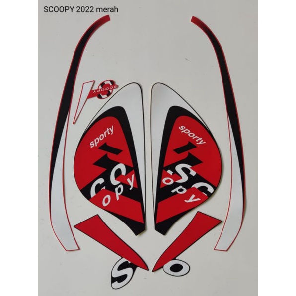 STRIPING SCOOPY 2022 MERAH