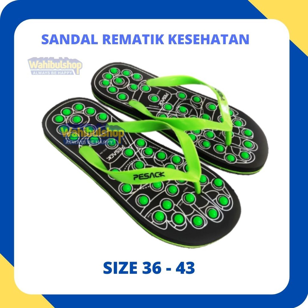 Sandal Rematik Kesehatan Pria Wanita Terapi Refleksi Karet Alat Medis Masa Kini Size 36 - 44