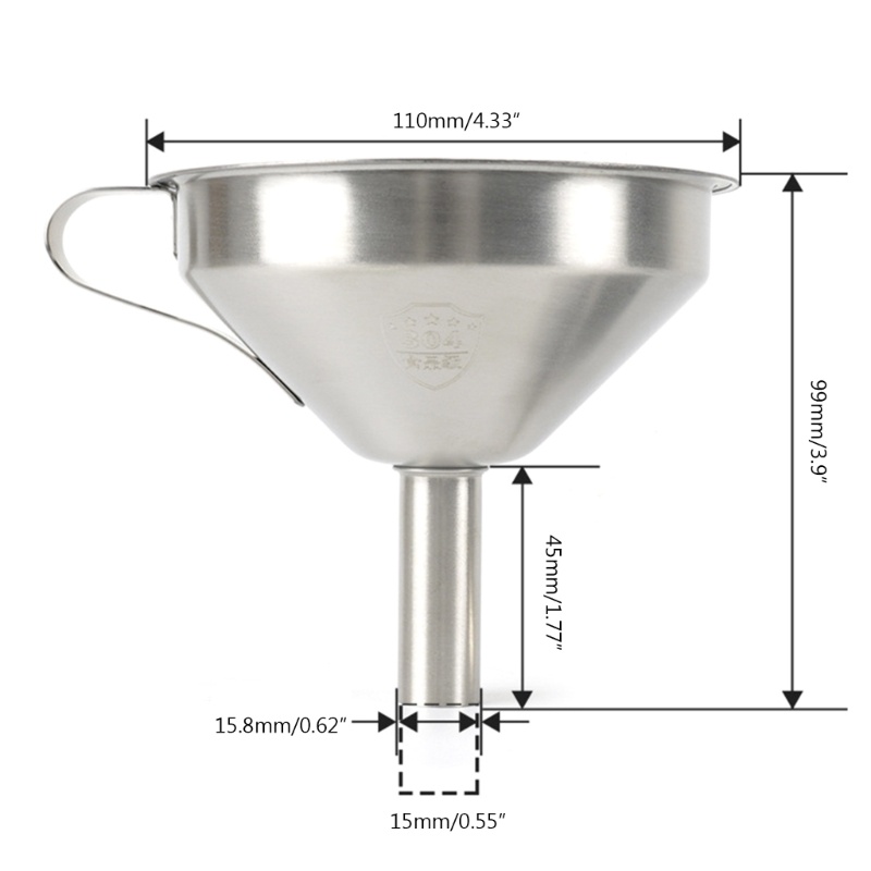 Corong Saringan UV Resin 3D Bahan Stainless Steel 304 Dapat Dilepas Untuk SLA / DLP / LCD