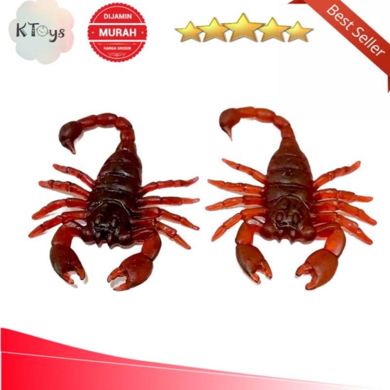 binatang karet mainan anak animal kadal scorpion ular katak random mirip asli