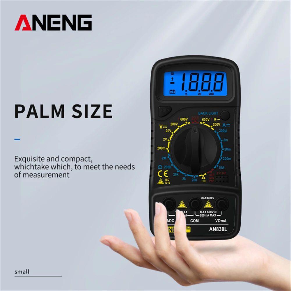 Nanas Digital Smart Multimeter ANENG AN830L 1999menjumlah OHM Tranistor NCV Tester Voltmeter