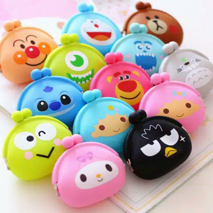 Dompet Koin Kecil Lucu Imut Karet Silicon Korean Cute