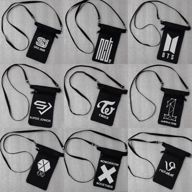 Tas Handphone Tas Selempang K-POP BTS Exo Twice X1 Ikon