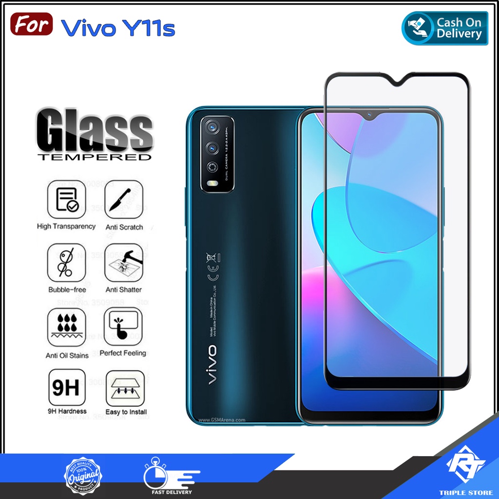 Tempered Glass Anti Gores Color Full Screen Guard Protector Vivo Y11s Vivo Y12 Vivo Y12i Vivo Y12s Vivo Y12s 2021 Vivo Y15 Vivo Y15s