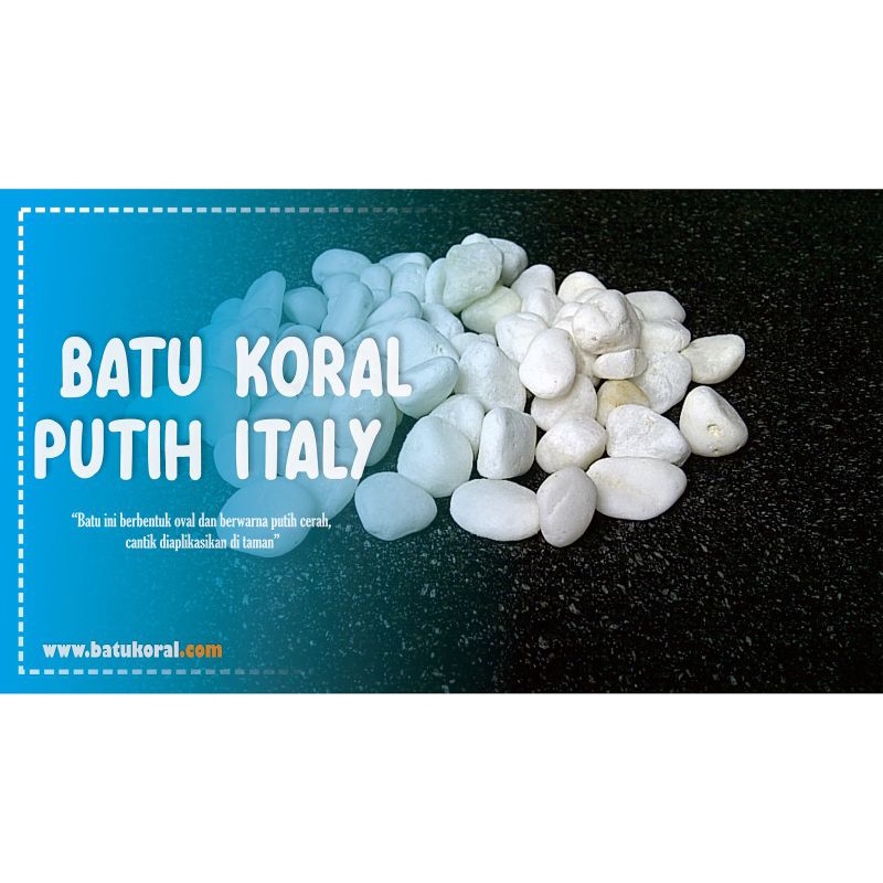 Batu Hias Coral Italy 1Kg 100% Original Putih Bening Luar Dalam *READY*