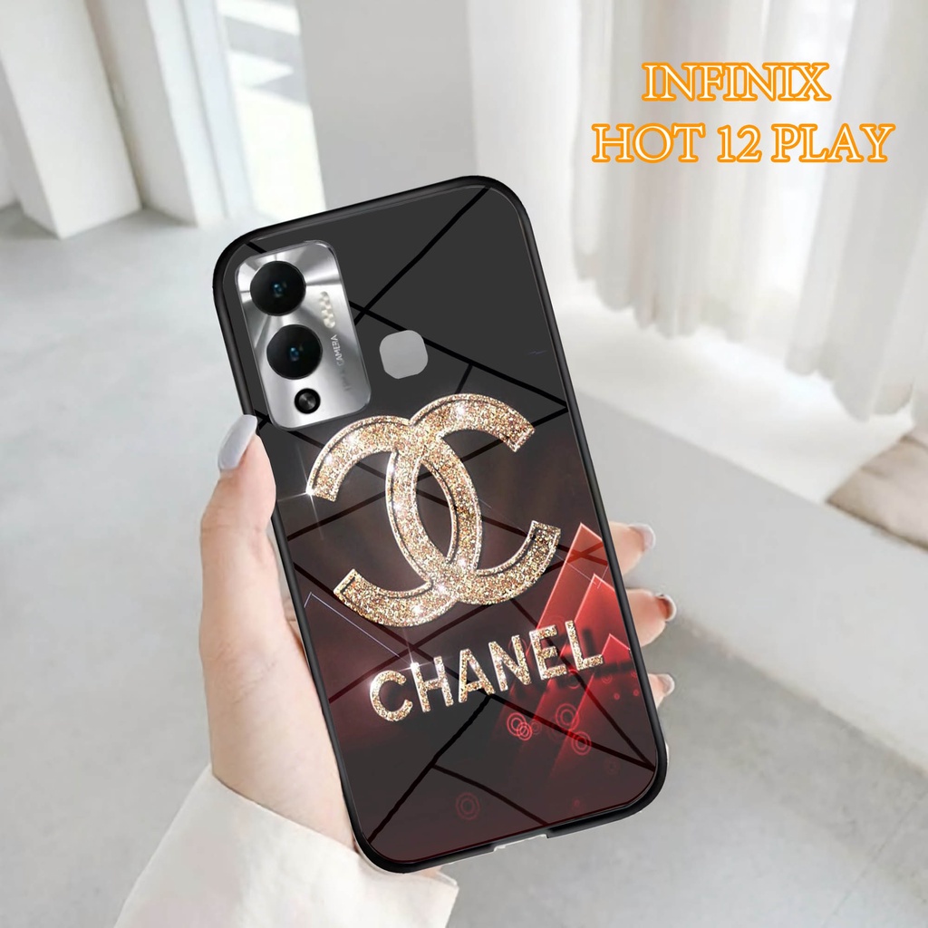 Softcase Glass Kaca INFINIX HOT 12 PLAY - Case Handphone  INFINIX HOT 12 PLAY [T10]
