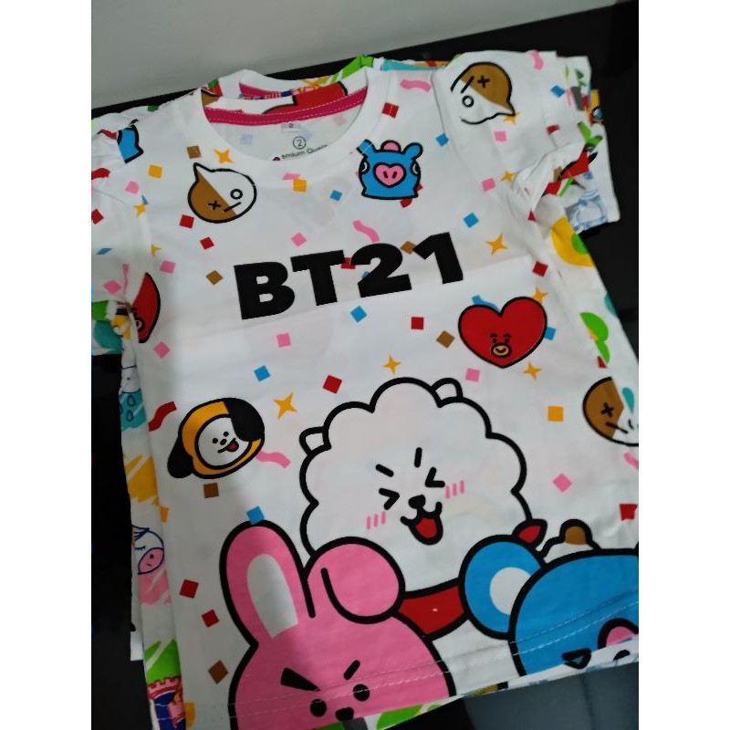 size 4 LD60 1-4th Kids Kaos anak combed lucu print amongus bt21 pony