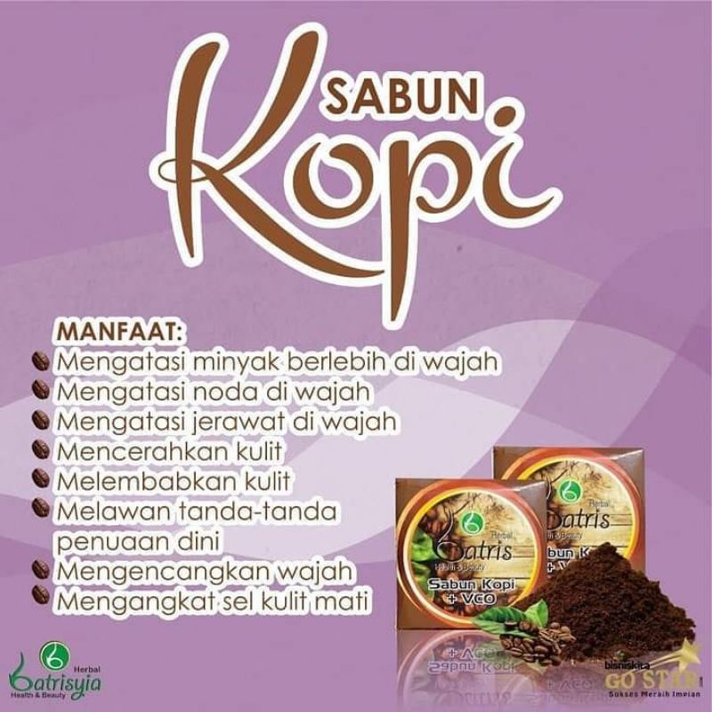 Sabun Vco kopi batrisyia herbal untuk flek hitam/ komedo / sabun wajah flek hitam