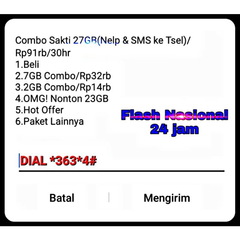 KARTU SAKTI TELKOMSEL KARTU PERDANA TELKOMSEL COMBO SAKTI 4.5GB VARIASI