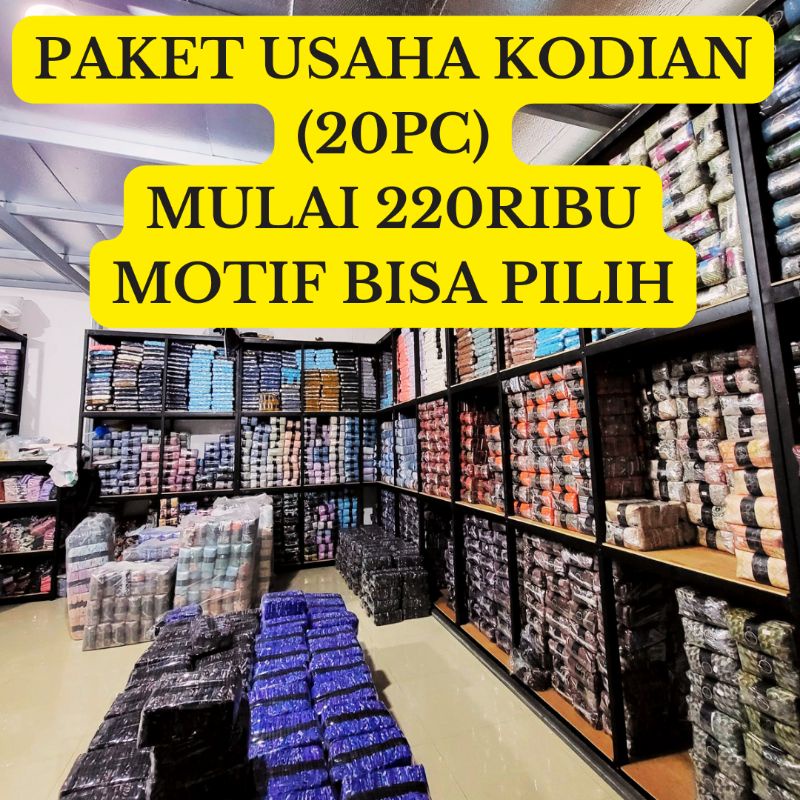 PAKET USAHA JUALAN HIJAB JILBAB KERUDUNG VOAL SEGIEMPAT LASERCUT MOTIF KODIAN MIX