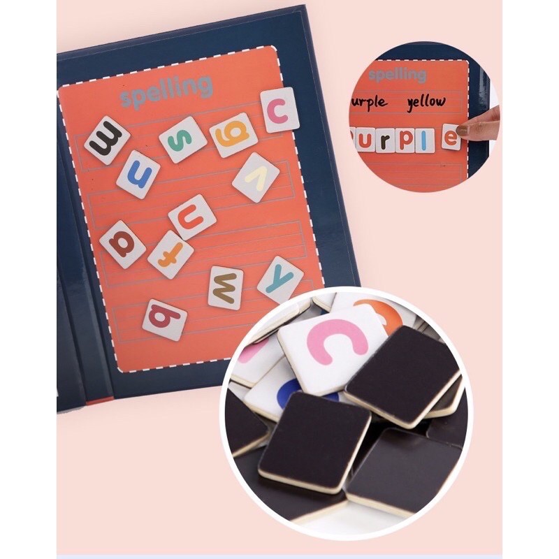 magnetic spelling game - mainan edukasi anak - belajar menulis