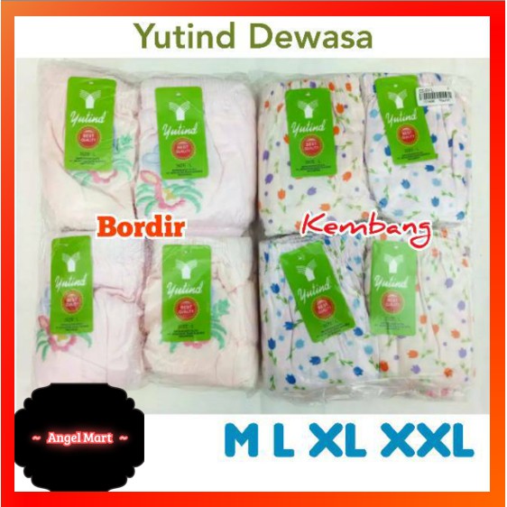 6 pcs CD Yutind Dewasa / Celana Dalam Wanita Yutind / Celana Dalam Yutind Big Size Jumbo