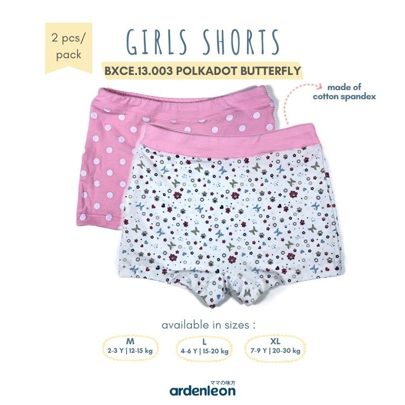 

ARDENLEON (2pcs) Celana Dalam Anak Perempuan Polkadot Butterfly BXCE.13.003