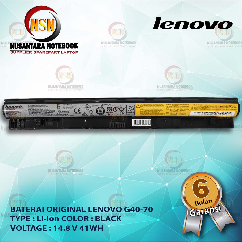 Baterai Original Lenovo G40 G40-30 G40-45 G40-70 G40-80 G50-45 Z40-70