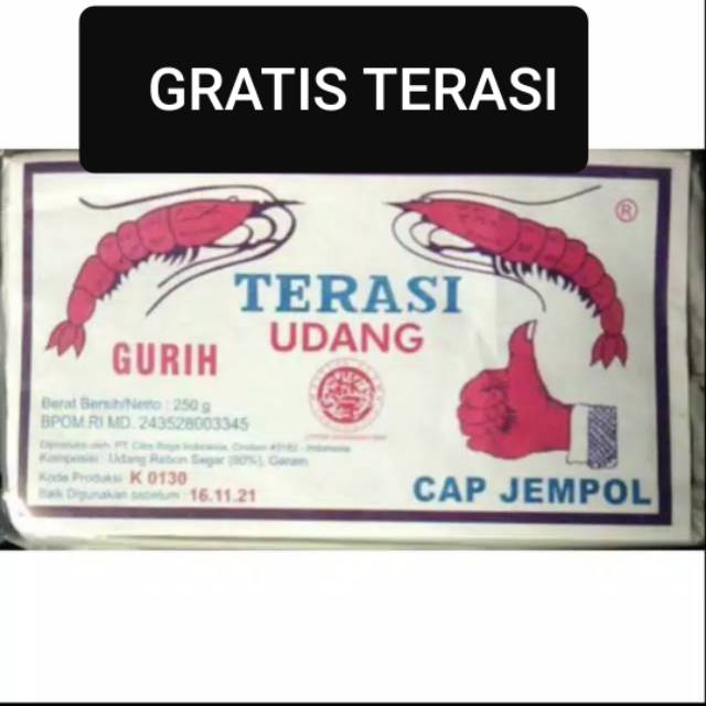 

TERASI UDANG REBON CAP JEMPOL @250g