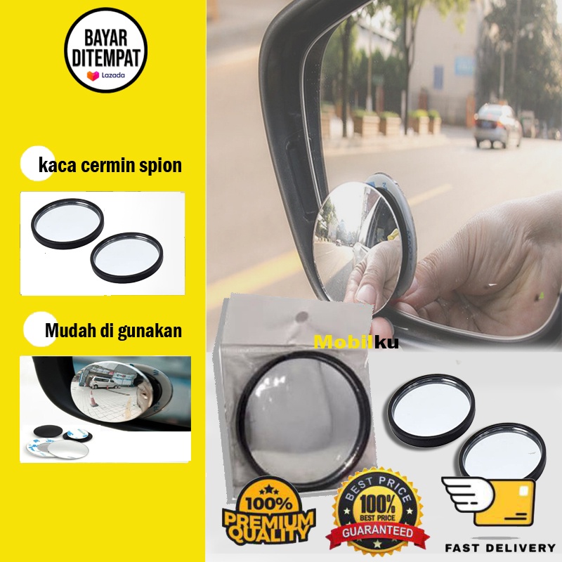 [BISA COD] kaca cermin tambahan spion mini cembung wide angle blind spot slim  kaca tambahan spion