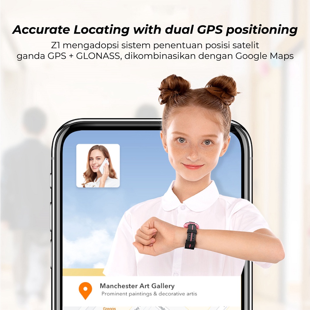 IMOO WATCHPHONE Z1 WATERPROOF HD CAMERA SMARTWATCH JAM TANGAN ANAK GPS-3