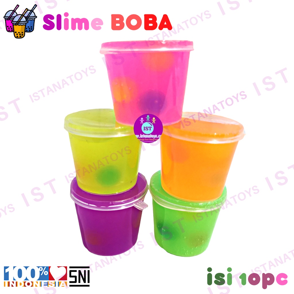 MWN Mainan Slime Anak dengan Boba isi 10 pcs