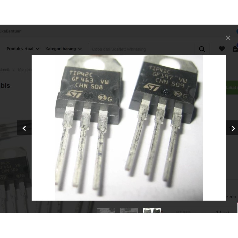 1SET ORI Transistor TIP41 TIP42 ORIGINAL ST / TIP 41 TIP 42 ORI TIP41C dan TIP42C ST