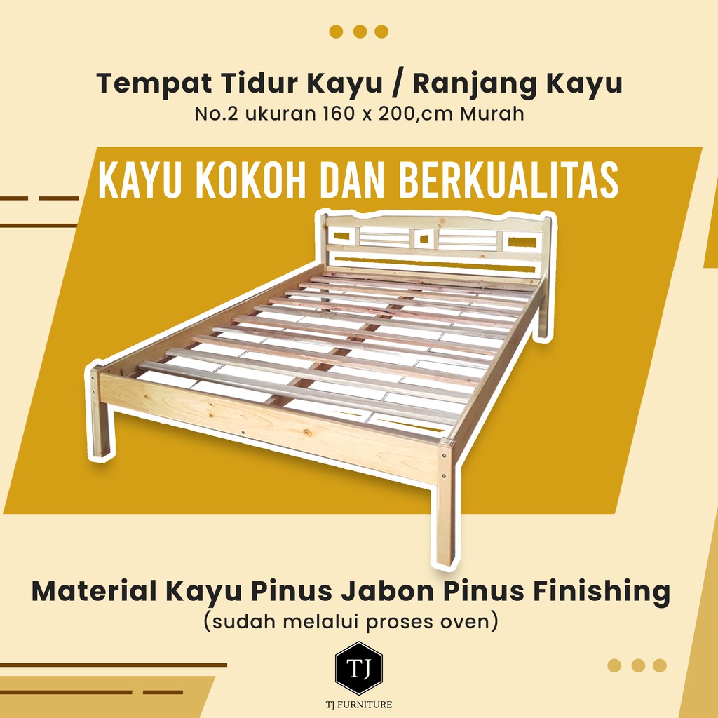 Ranjang / Divan Kayu No 2 Uk 160x200cm Berkualitas Termurah Premium - By Tj.furniture