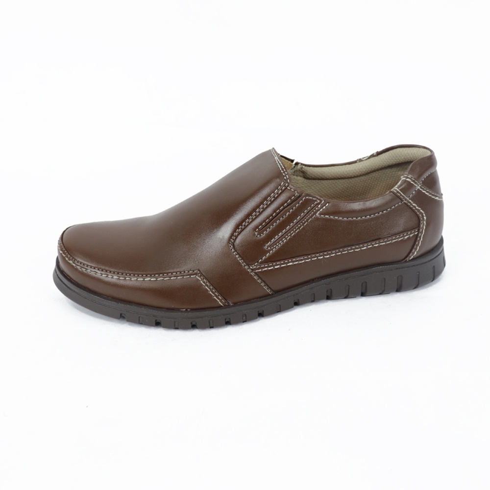 Sepatu Pria Grutty Pantofel Kasual Kerja Kantor Formal Slip On Coklat