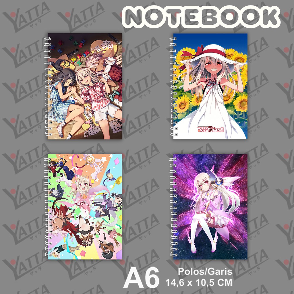 

Notebook Anime Ukuran A6 10,5 cm x 14,8 cm Fate kaleid liner PRISMA ILLYA