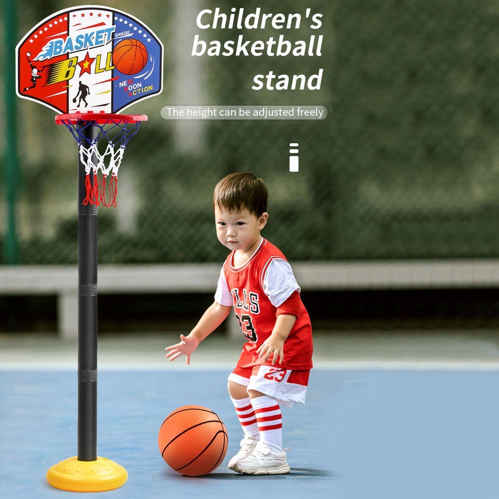 Set Bermain Basket Nanas Mini Mainan Permainan Halaman Indoor Olahraga Luar Ruangan Adjustable Stand