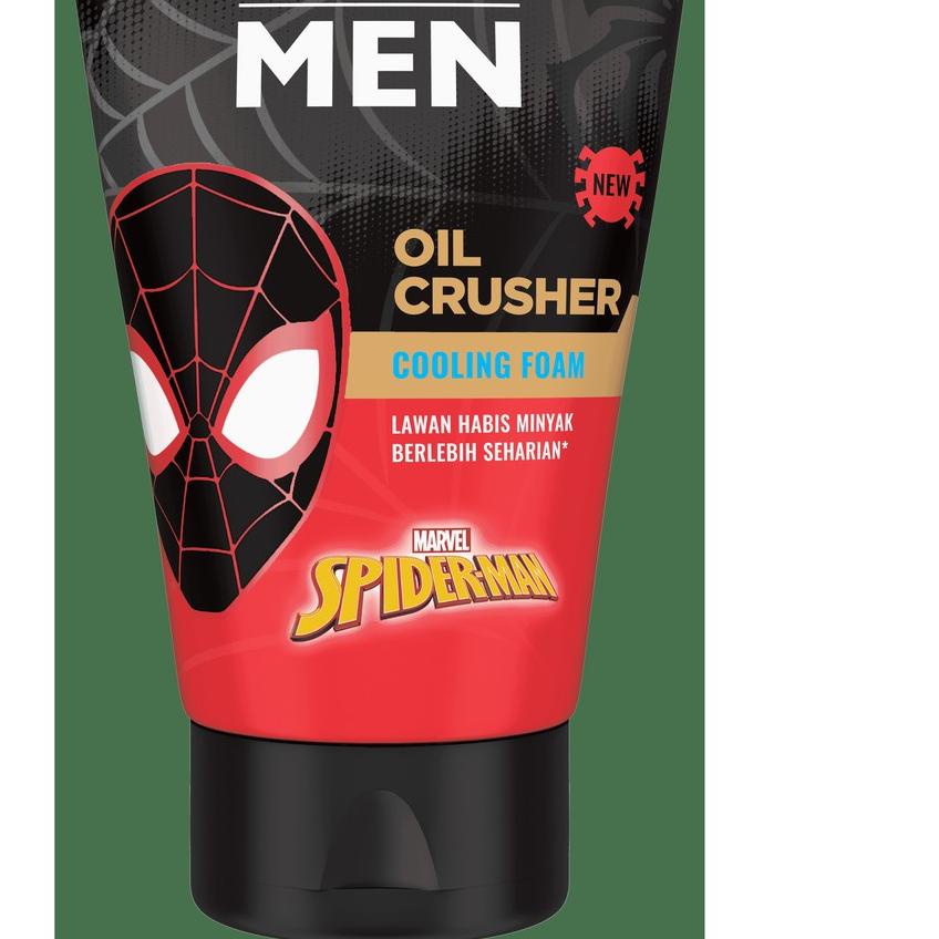 ♫ Ponds Men Oil Crusher Facial Foam Sabun Cuci Muka Pria 100G Spiderman Edition ✪