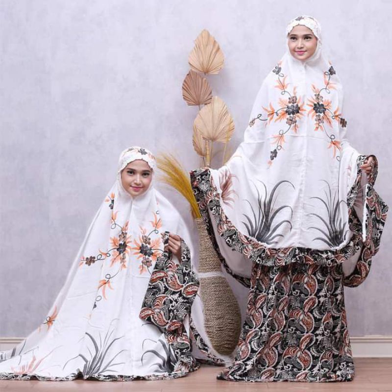 MUKENA BATIK PEKALONGAN LUKIS JUMBO RAYON SAMITEX TERBARU