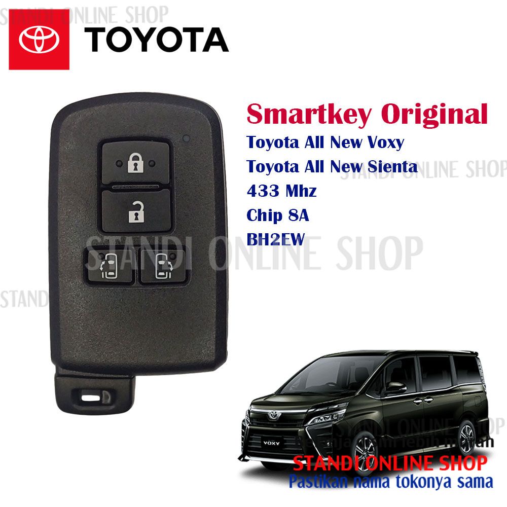 Remote Set Komplit Kunci Smartkey Toyota New Voxy Original