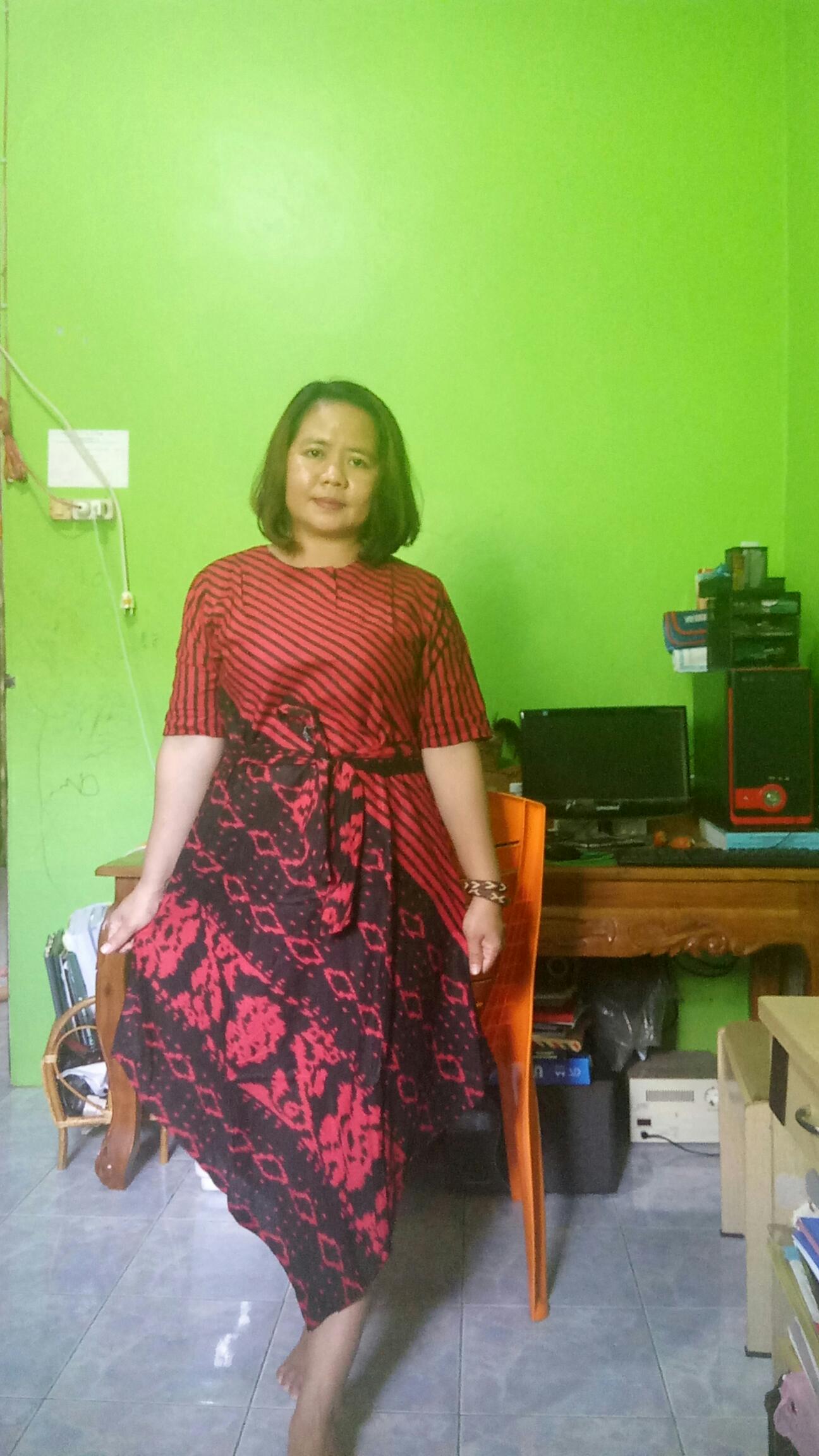 Dress Lancip Motif Tenun Troso