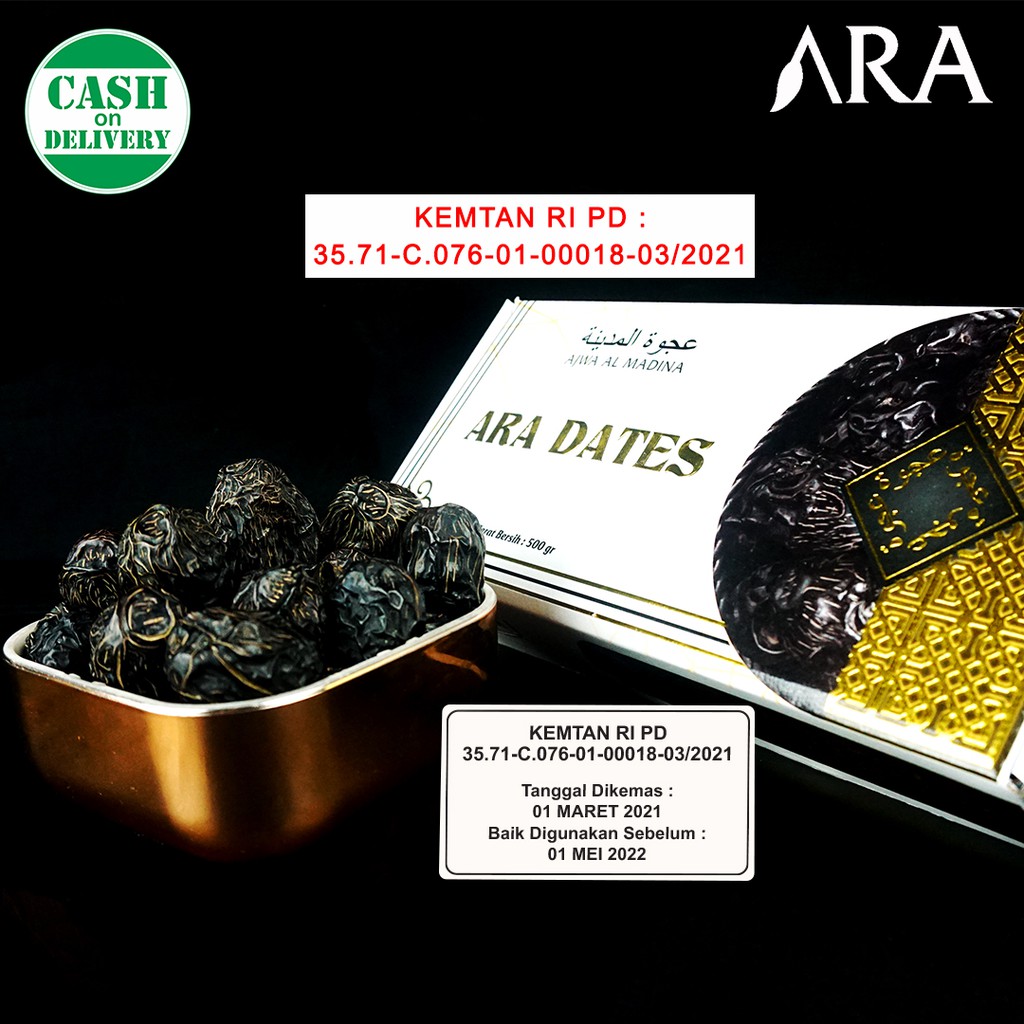 

Kurma Ajwa Kemtan Preum / Kurma Rosul Ara Dates 500Gr