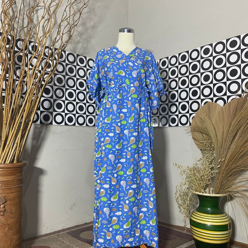 BESTSELLER DASTER KIMONO LENGAN LONCENG RAYON PREMIUM LD 120 PB 125 BUSUI FRIENDLY-Motif 42
